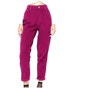 BDG Women's Corduroy Mom High-Rise Jeans Size 27 fushsia pink